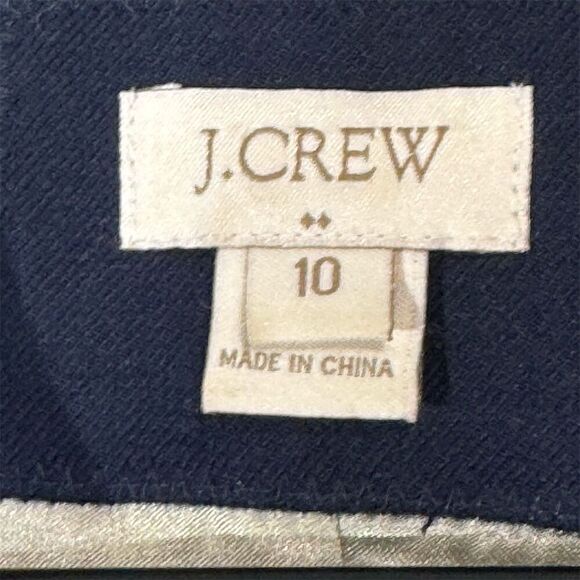 J.Crew Navy Wool Blend Blazer Women’s 10 Gold Button Lined Classic Career Preppy - Picture 6 of 7